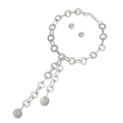 Unleash Your Style with a Modernist Y Chain Silver Tone Necklace