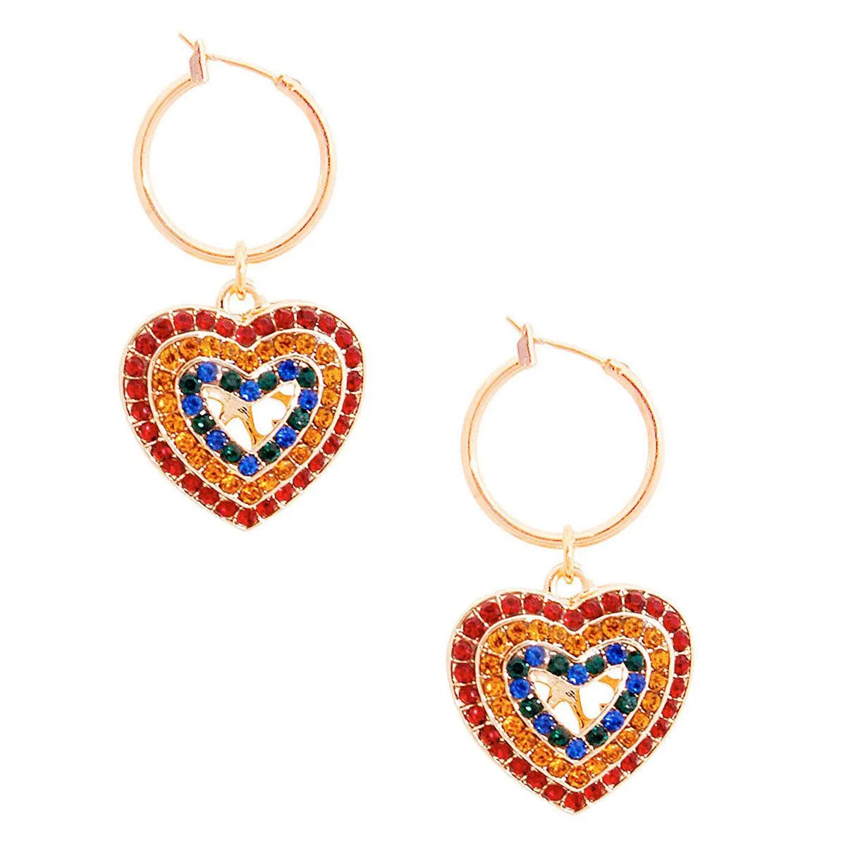 Unlock Style: Get Multicolor Concentric Heart Earrings