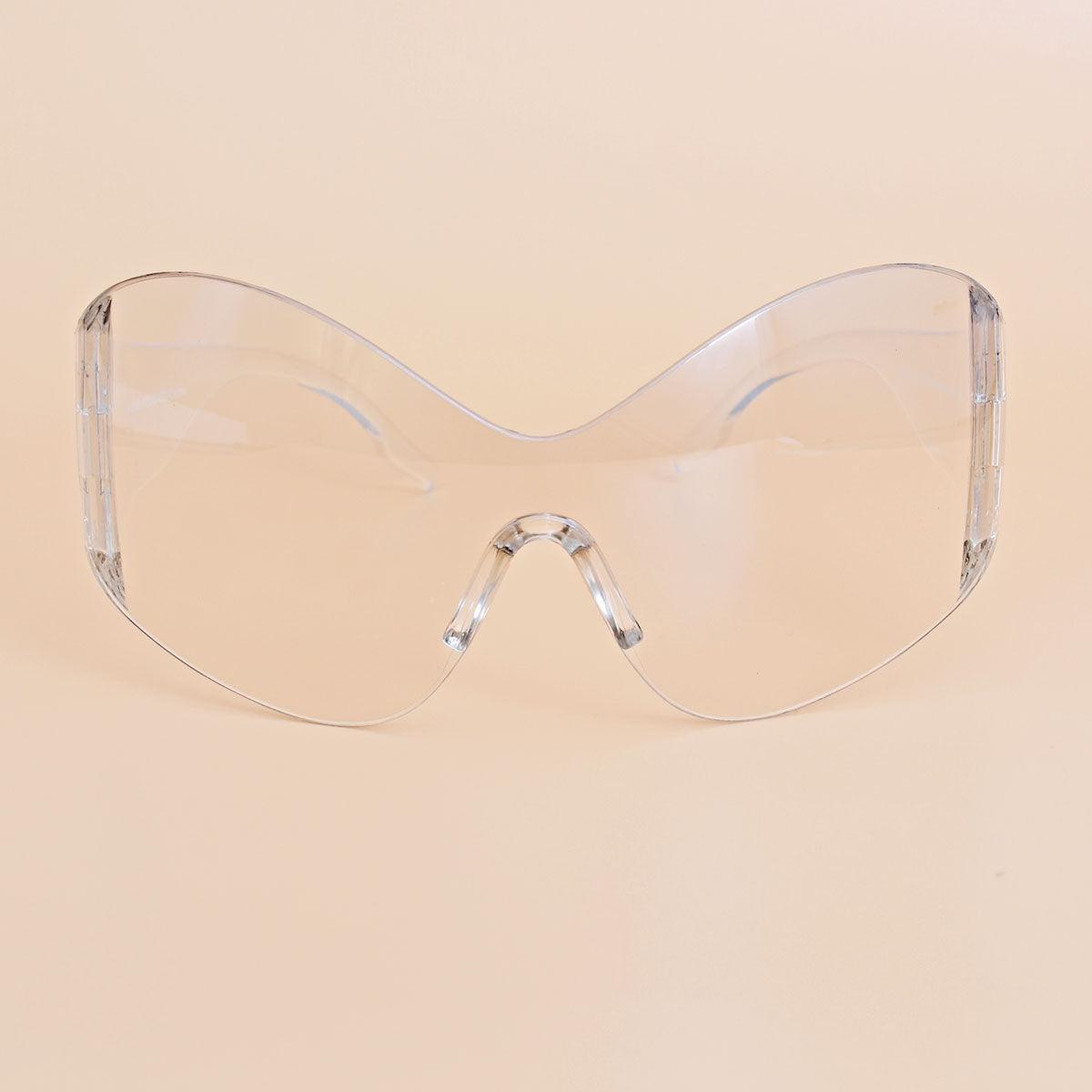 Unlock Style: Trendy Clear Mask Butterfly Sunglasses