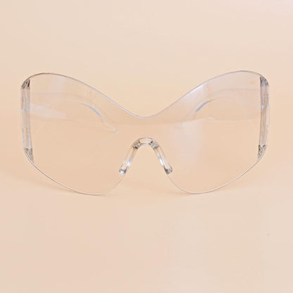 Unlock Style: Trendy Clear Mask Butterfly Sunglasses