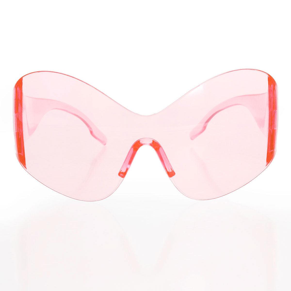 Unlock Style: Trendy Pink Mask Butterfly Sunglasses