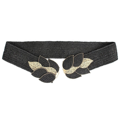 Upgrade Your Look with a Chic Leaf Buckle Belt for Women