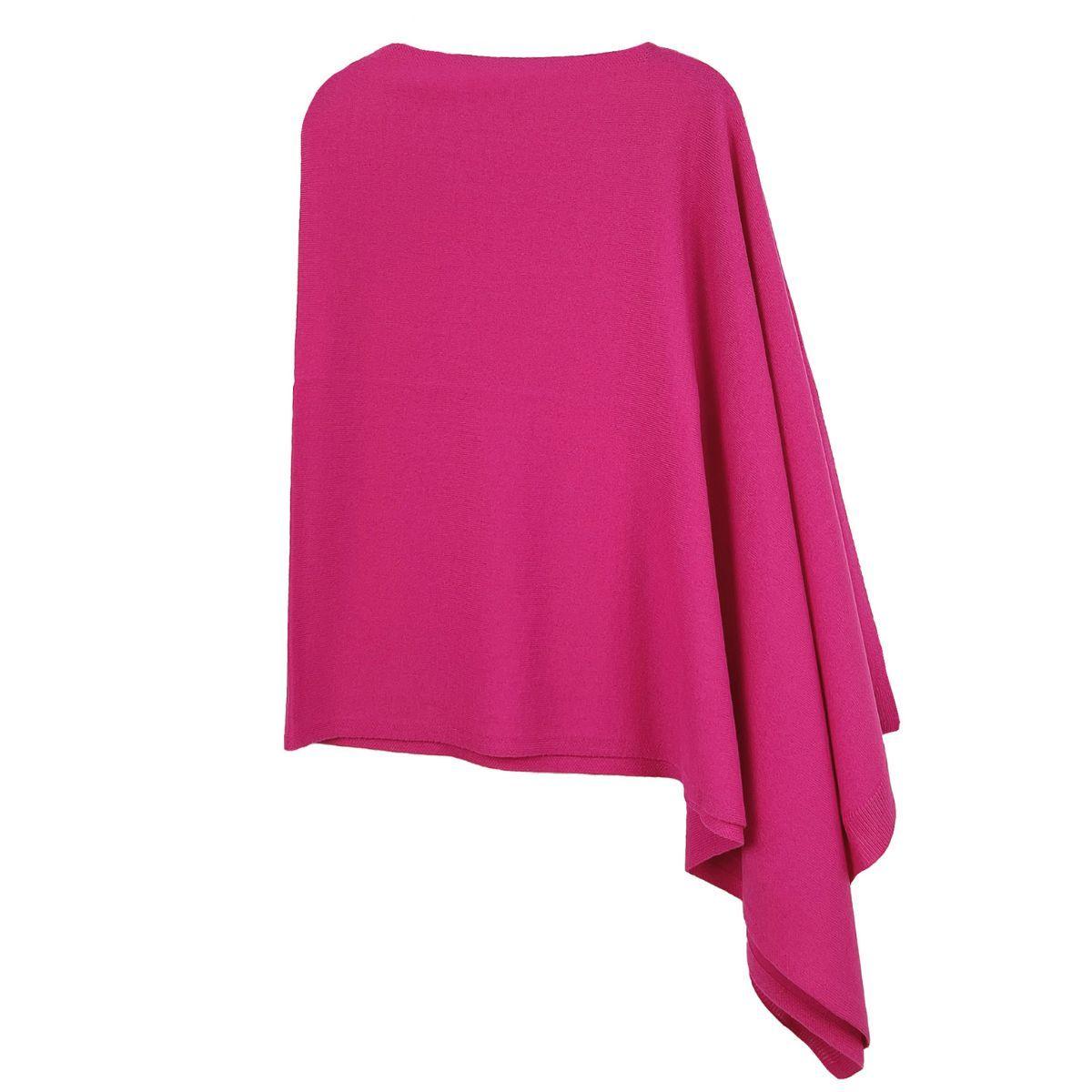 Upgrade your wardrobe with our Chic Pink Scarf Poncho Wrap