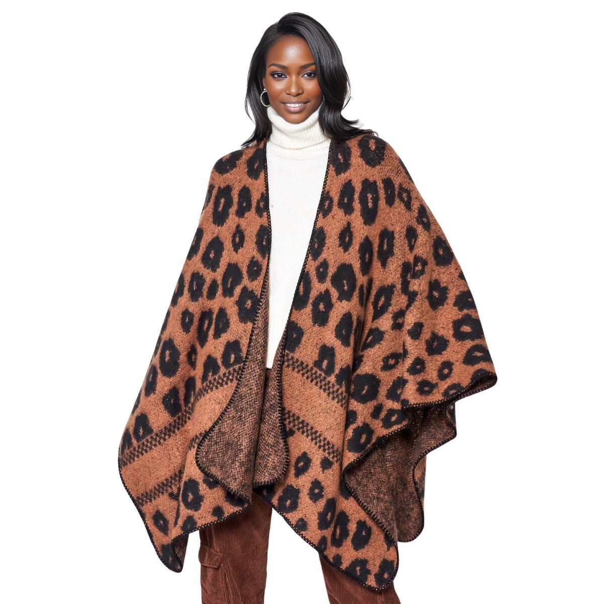 Versatile Leopard Print Kimono Cardigan Brown-black: Unleash Your Wild Side
