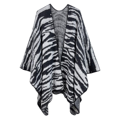 Versatile Zebra Print Kimono Cardigan Black-white: Unleash Your Wild Side