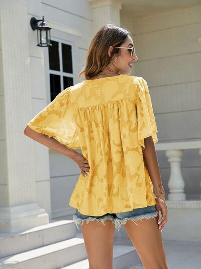 Why Everyone's Loving Our Frill V-Neck Half Sleeve Blouse!