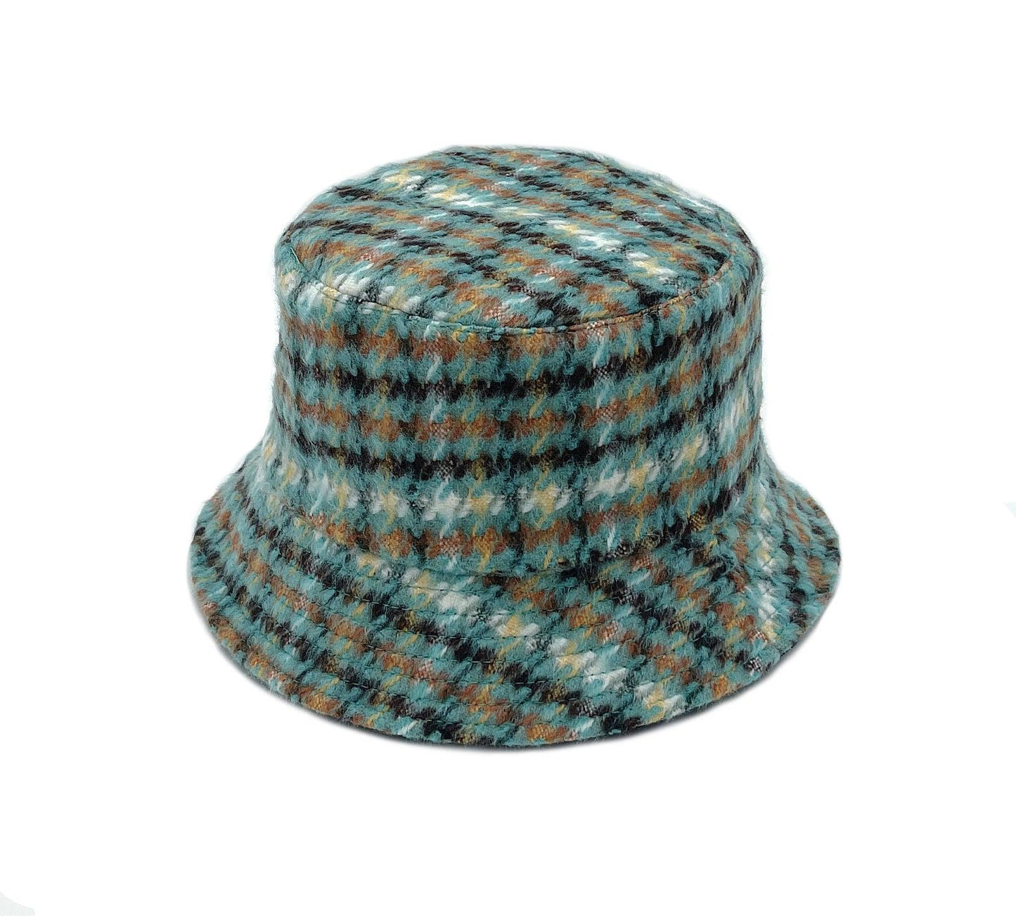 Women's Plaid Bucket Hat Green/Multi Fashionable and On-Trend