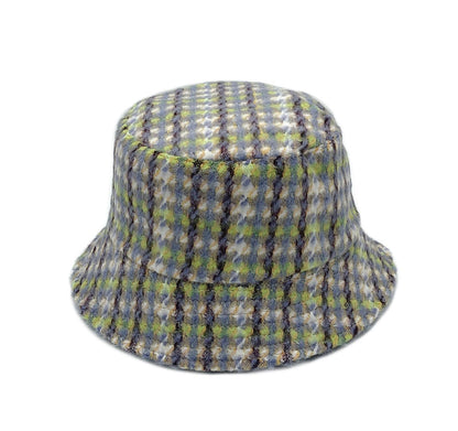 Women's Plaid Bucket Hat Lavender/Multi Fashionable and On-Trend