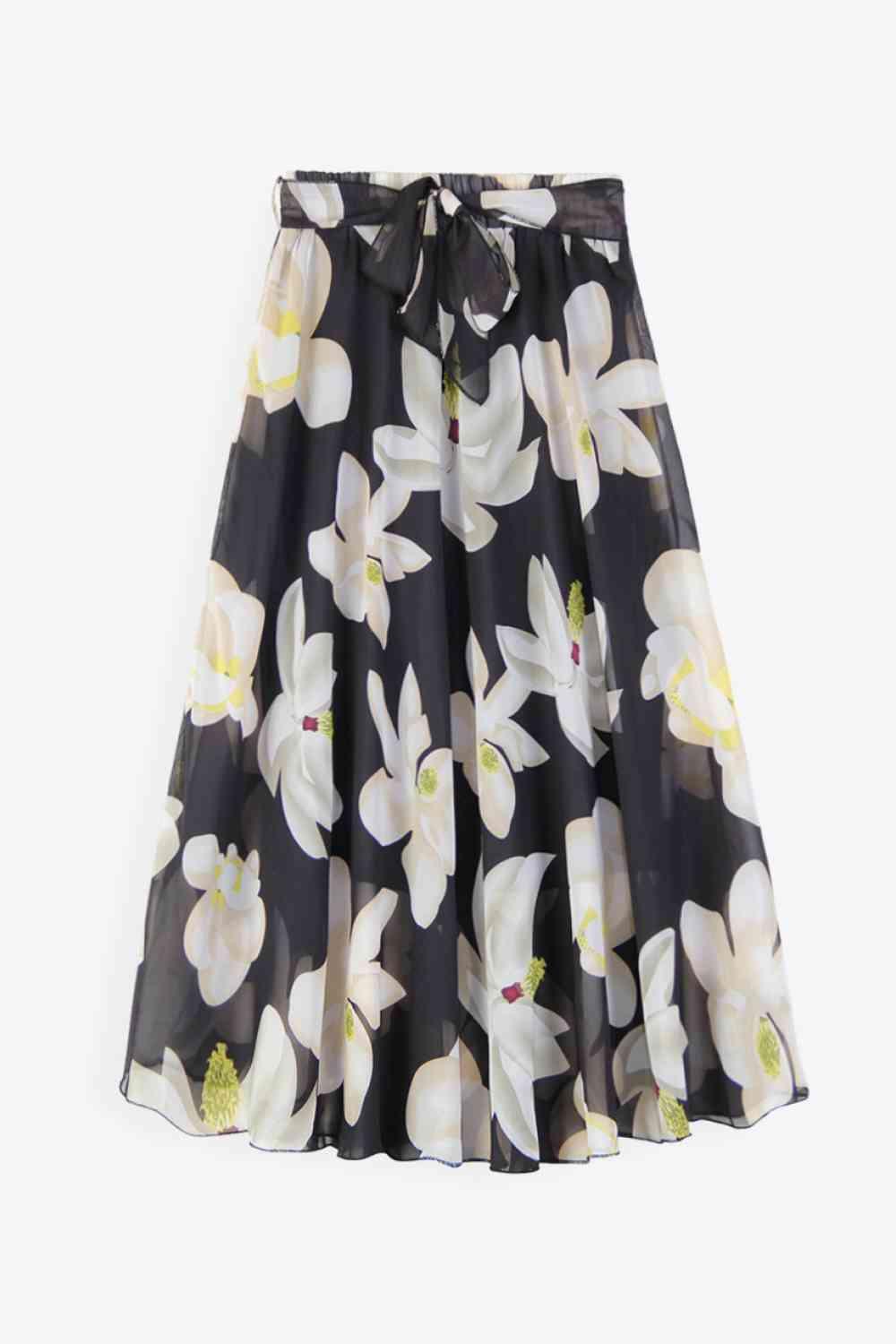 Your New Go-To: Stunning Floral Tie-Waist Skirt